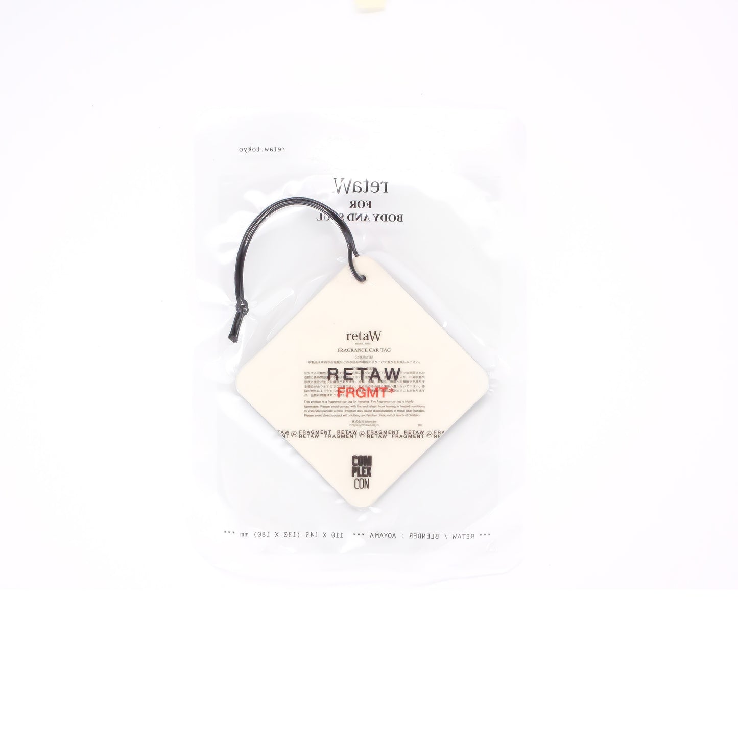 retaW x fragment design x ComplexCon Car Tag (Black)