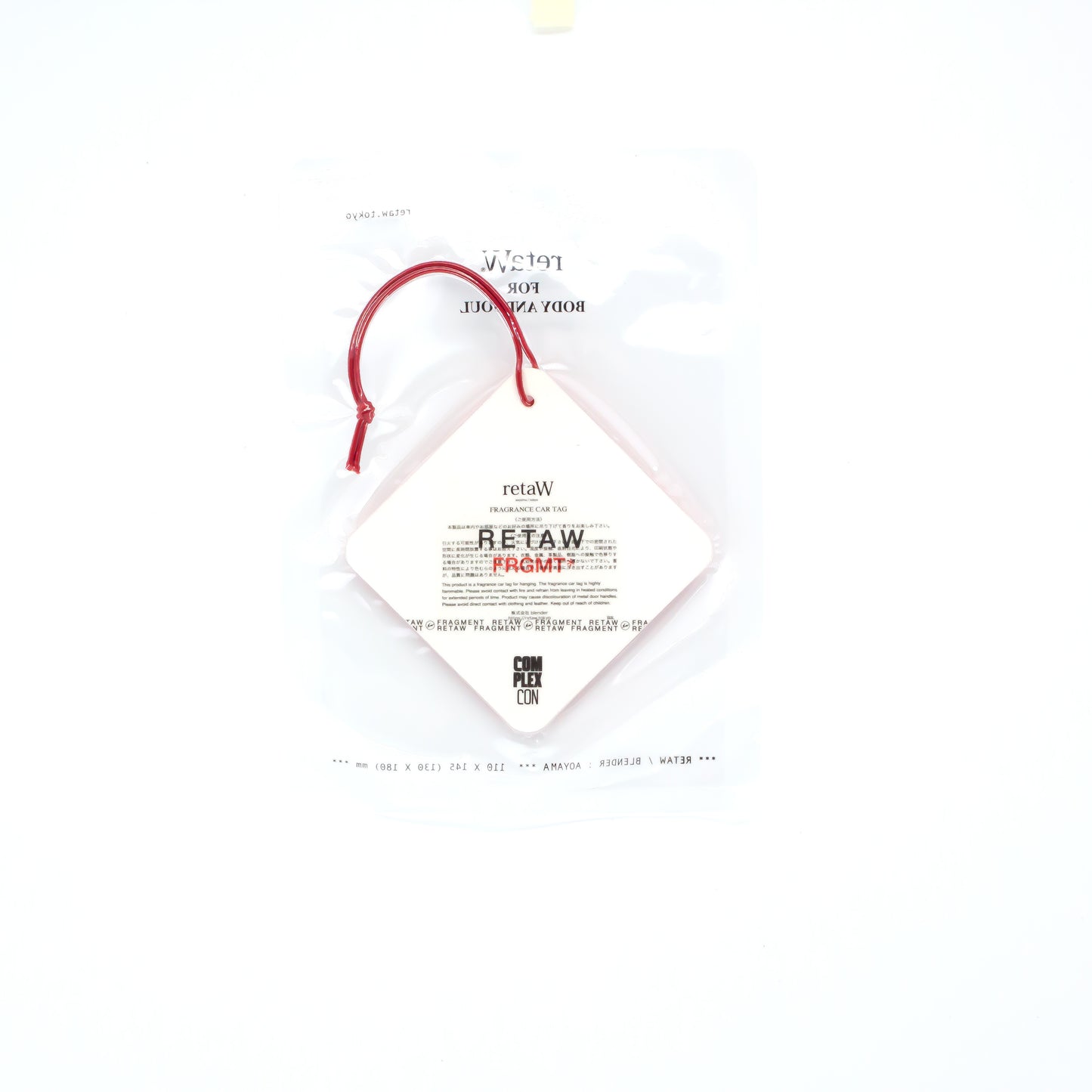 retaW x fragment design x ComplexCon Car Tag (Red)