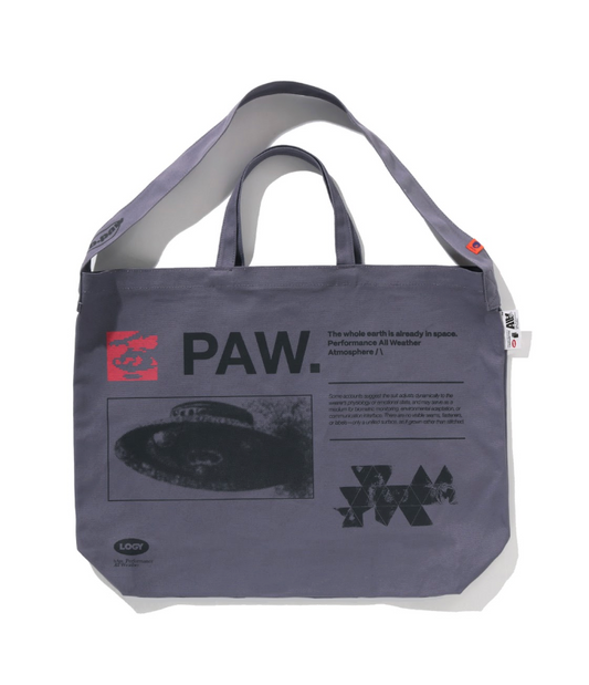 BAPE BY KAZUKI KURAISHI SS "WHOLE EARTH" 2-WAY CANVAS TOTE BAG M