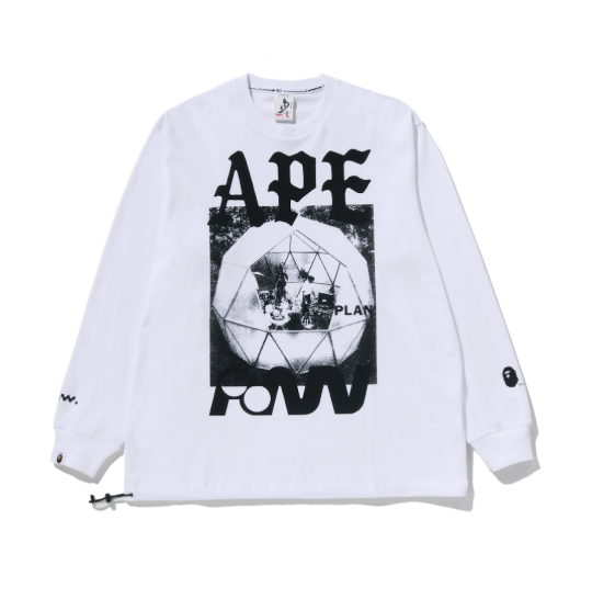 BAPE BY KAZUKI KURAISHI “APE PAW GEO” LS TEE M